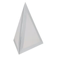 Falt-Laternen, Pyramide, 280g/m², 27,5cm x 18,5cm x 21cm, silber, 3 Stück