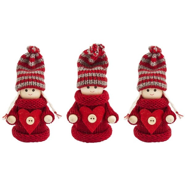 Winter-Püppchen, Ina & Elias, 10cm hoch, 3 Stück