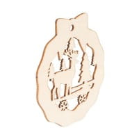 Holz-Deko, Winterszenen, 9 versch. Designs, je 7 Stück, flach, 1,7mm stark, natur, 63 Teile