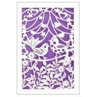 Laser-Grußkarte "Hochzeit 5", 12cm x 18cm, mit Umschlag & violettem Einleger