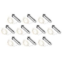 LED-Flaschenlichter mit je 20 LED-Lichtern, Draht-Lichterkette, 10 Stück
