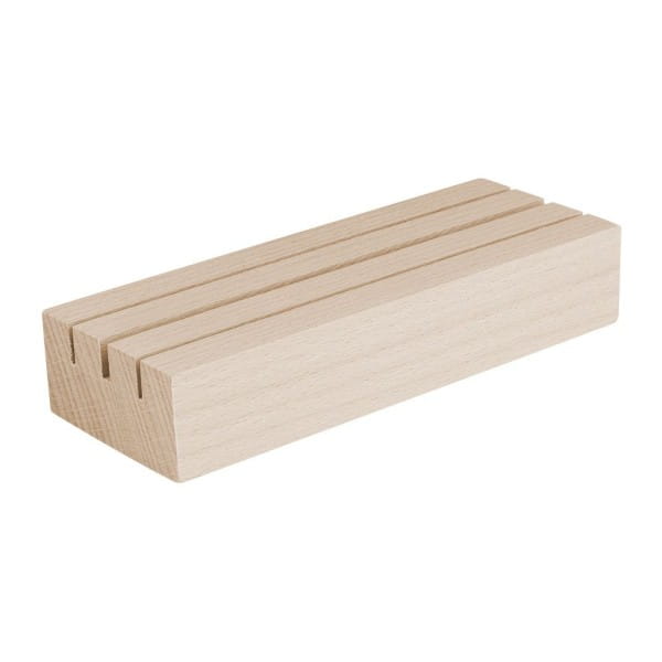 Holzständer, Rechteck, 3 Schlitze, 15,1cm x 5,2cm x 2,7cm | Holz-Deko | Deko-Artikel | Deko- & Geschenkartikel