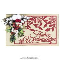 Stanzschablone, Frohe Weihnachten, 9,4cm x 14,4cm, passend für gängige Stanzmaschinen