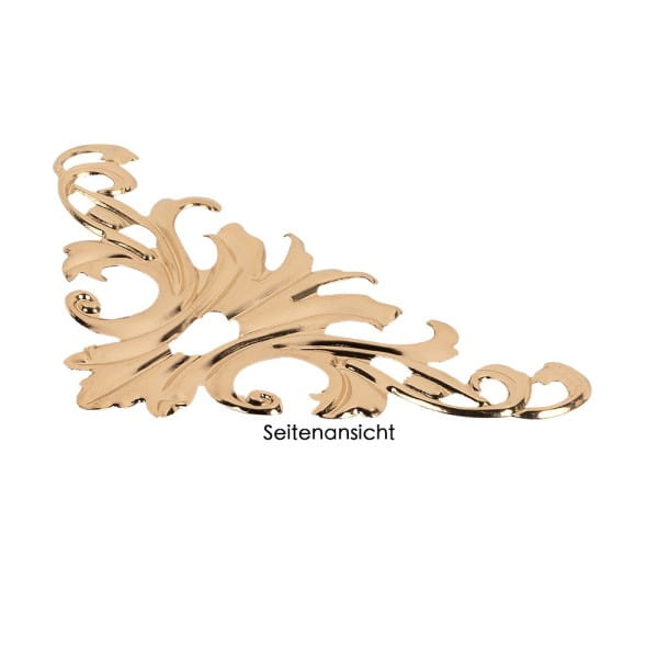 Metall-Ornamente, Design 3, 8cm x 4,5cm, roségold, 5 Stück