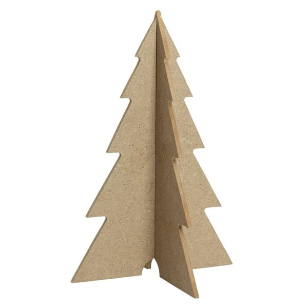 Tannenbaum-Rohlinge, zum Aufstellen, 3 verschiedene Größen, 4mm stark, 3 Stück
