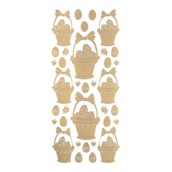 Sticker Eimer mit Ostereiern, gold