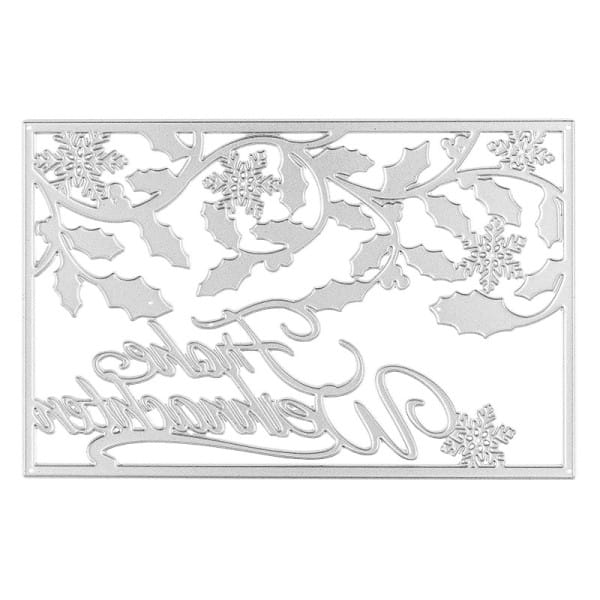 Stanzschablone, Frohe Weihnachten, 9,4cm x 14,4cm, passend für gängige Stanzmaschinen