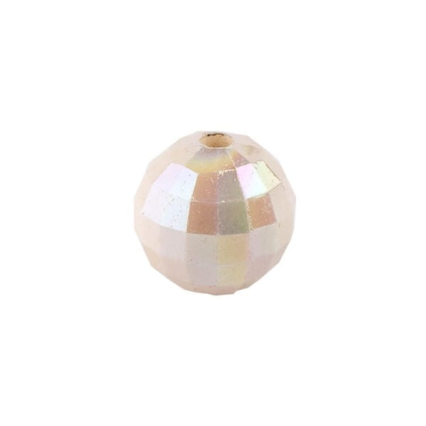 Perlen, facettiert, Ø 6mm, creme-irisierend, 150 Stück