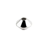Perlen, Raute, facettiert, 0,6cm x 0,4cm, silber, 900 Stück