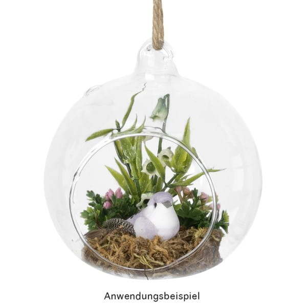Glaskugeln zum Befüllen, Ø 10cm, zum Aufhängen & Hinstellen, inkl. Jutebändern, 4 Stück | Verschiedenes | Deko-Artikel | Deko- & Geschenkartikel