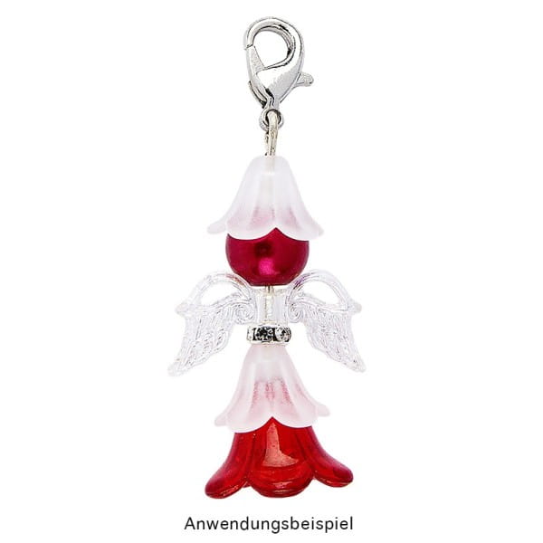 Engelsflügel aus Acryl, Design 3, 1,9 cm, klar-irisierend, 100 Stück