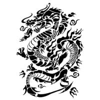Laser-Kunststoff-Schablone, DIN A4, Drache
