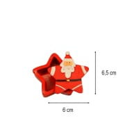 Deko-Sternenschachtel im Nikolausdesign, Steinharz, 6cm x 6,5cm, 10 Stück