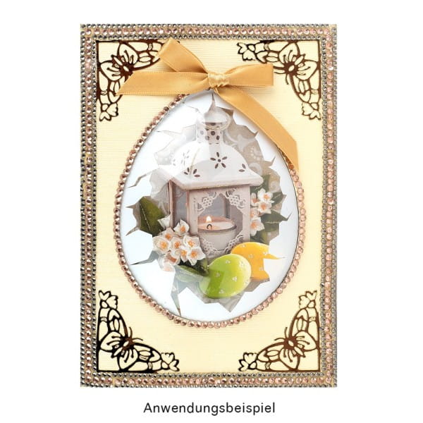 Passepartout-Grußkarten Ei, B6, Pastelltöne, inkl. Umschläge, 10 Stück