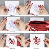 Gel-Klebetransfers & Metallic-Transferfolien, Winterschmuck, 10cm x 30cm, 10 Bogen