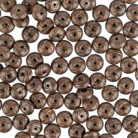 Perlen, Knoten, 0,4cm x 1cm, braun-schwarz, 100 Stück
