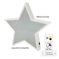 LED-Stern Infinity, zum Aufstellen, Ø 29,3cm, 60 LEDs in Weiß, inkl. Timer
