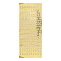 Sticker, Alphabet 3, Kleinbuchstaben, Spiegelfolie, gold