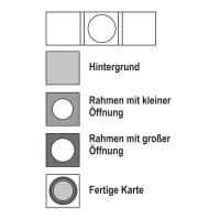 3-D Tunnelkarten & Umschläge, Sortierung 2, 16cm x 16cm, 30-teilig, 5 Stück