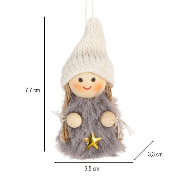 Winter-Püppchen, Madita, 7,7cm hoch, 4 Stück