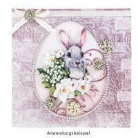 Premium-Schmucksteine, Zierblüte 4, Ø 1,9cm, hellgold, Glaskristallen, 40 Stück