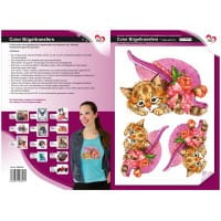 Color Bügeltransfers, DIN A4, Katze mit Hut