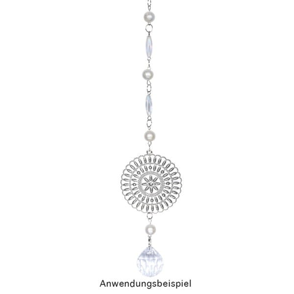 Metall-Ornamente, Design 38, Ø 5,5cm, silber, 3 Stück