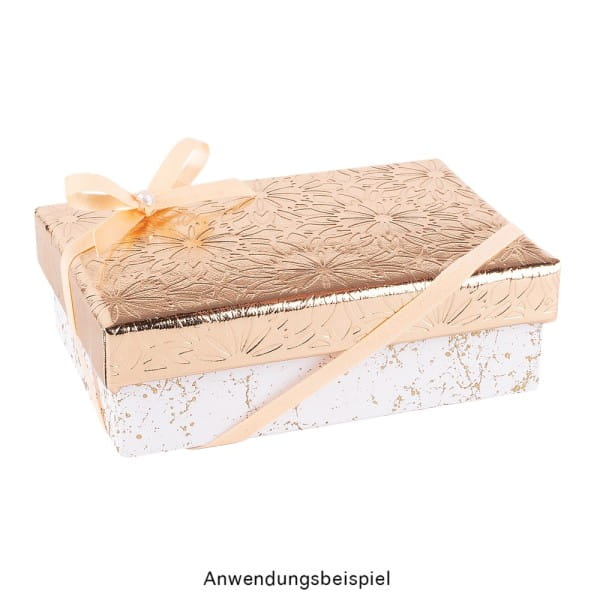 Geschenkboxen, rechteckig, verschiedene Größen, weiß, Rohlinge zum Weiterverzieren, 10 Stück