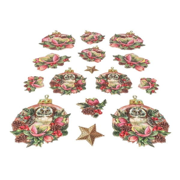 3-D Relief-Sticker, Baumschmuck 1, verschiedene Größen, selbstklebend
