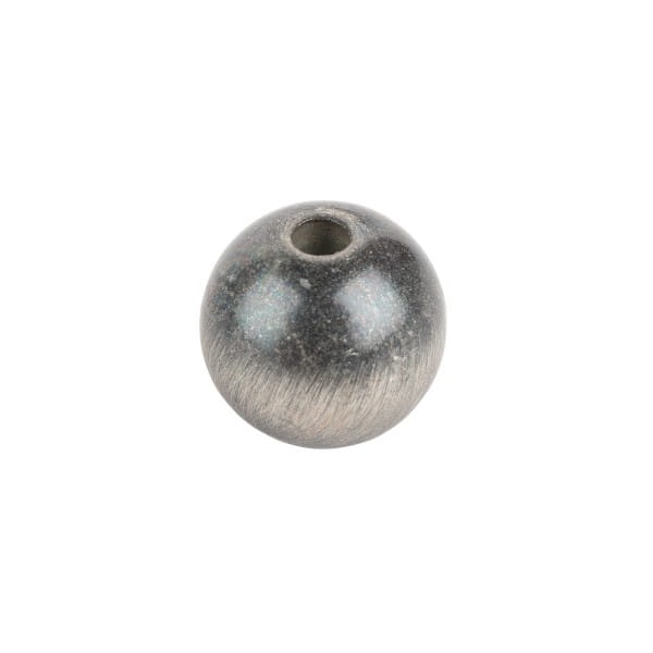 Perlen, Rund, Tigerauge, Ø 0,9cm, anthrazit-silber, 32 Stück