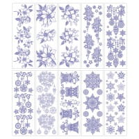 Gel-Klebetransfers & Metallic-Transferfolien, Winterschmuck, 10cm x 30cm, 10 Bogen