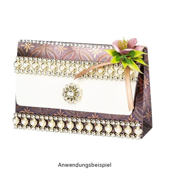 Motiv-Spiegelkarton, Metall-Ornamentik, 4 verschiedene Designs, DIN A4, 20 Bogen