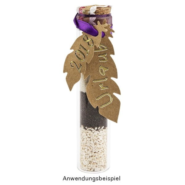 Reagenzgläser mit Korken, 10cm hoch (gemessen ohne Korken), Ø 2,2cm, 48 Stück