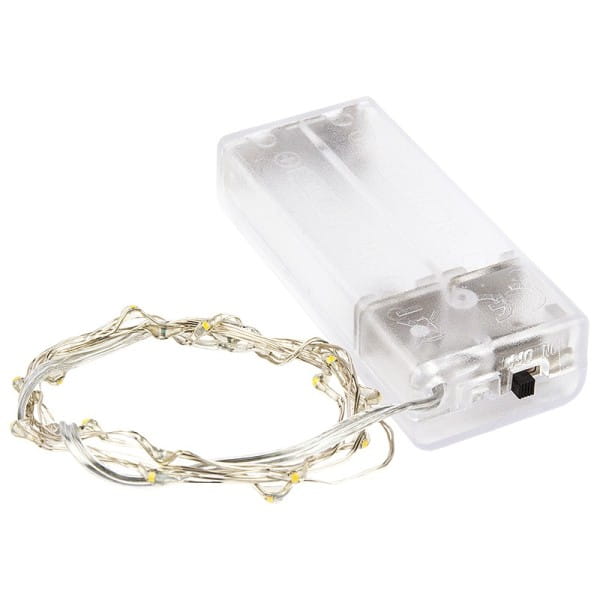 LED-Draht-Lichterkette, micro, wasserfest, warmweiß, 20er