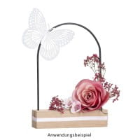 Deko-Blüten, Blütenköpfe, Ø 2,5cm, weiß-pink, 50 Stück