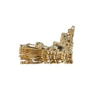 Metall-Ornamente, Design 18, 5,8cm x 3cm, hellgold, 13 Stück
