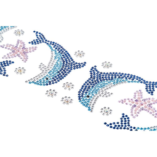 Strass-Ornamente, Maritim, mehrfarbig & veredelt, 5 Bogen