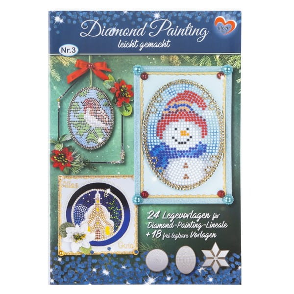 Vorlagenheft: Diamond Painting leicht gemacht Nr. 3, 24 Legevorlagen für Diamond-Painting-Lineale