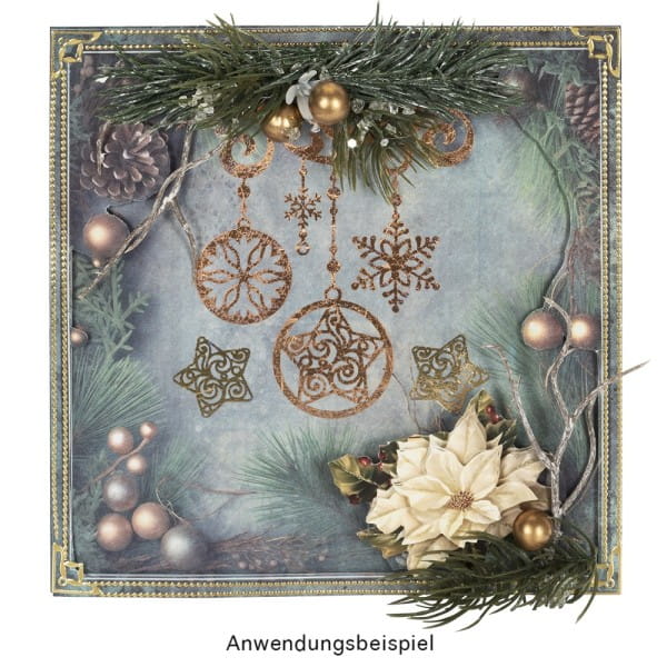 Gel-Klebetransfers & Metallic-Transferfolien, Winterschmuck, 10cm x 30cm, 10 Bogen