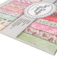 Duo-Design-Papiere, Rosen Deluxe 1, beidseitig bedruckt, 25cm x 25cm, 250g/m², 20 Blatt