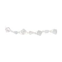 LED-Drahtlichterkette, Kristall-Nuggets, klar, 20 LEDs in Warmweiß, 2,70m lang, Timer
