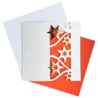 Deluxe-Grußkarten "Sterne", 16cm x 16cm, 10 Stück, inkl. Einleger & Umschläge