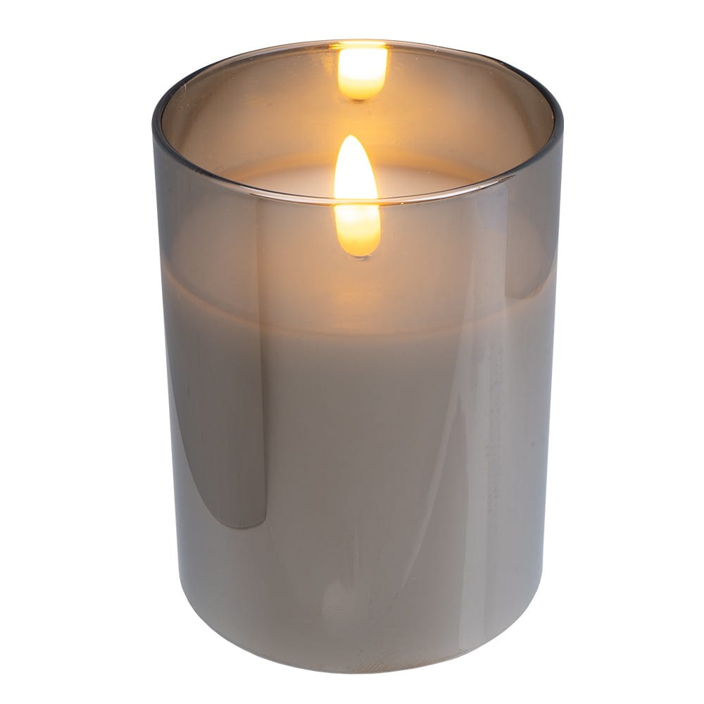 LED-Echtwachs-Kerze im Glas