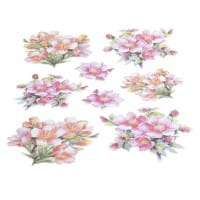 3-D Relief-Sticker, Blumensträuße 1, verschiedene Größen, selbstklebend