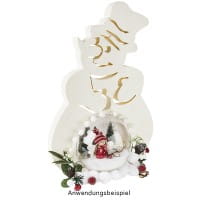 Deko-Schneemann aus Polystyrol, 39cm x 25cm x 3cm