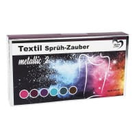 Textil-Sprüh-Zauber metallic 2/Textil-Sprühfarbe, 6 x 50ml, 6 Farben