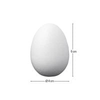 Styroporeier, 6cm hoch, Ø 4cm, 10 Stück