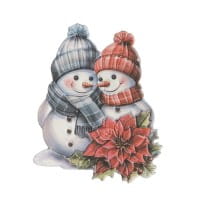 3-D Relief-Sticker, Schneemann-Familie 3, verschiedene Größen, selbstklebend