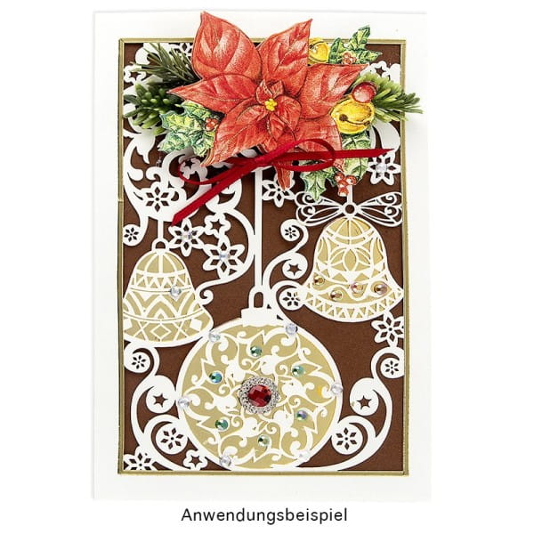 Laser-Grußkarte "Weihnachten 6", 12cm x 18cm, mit Einleger & Umschlag