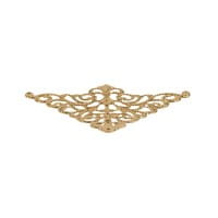 Metall-Ornamente, Design 21, 7,6cm x 5cm, hellgold, 9 Stück